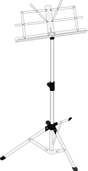 Music Stand Black Background PNG