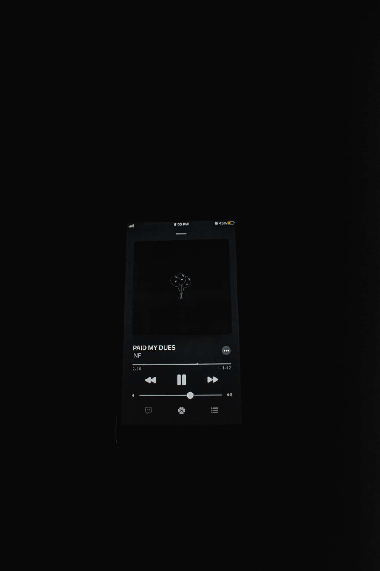 Music Streamingon Smartphonein Dark Wallpaper