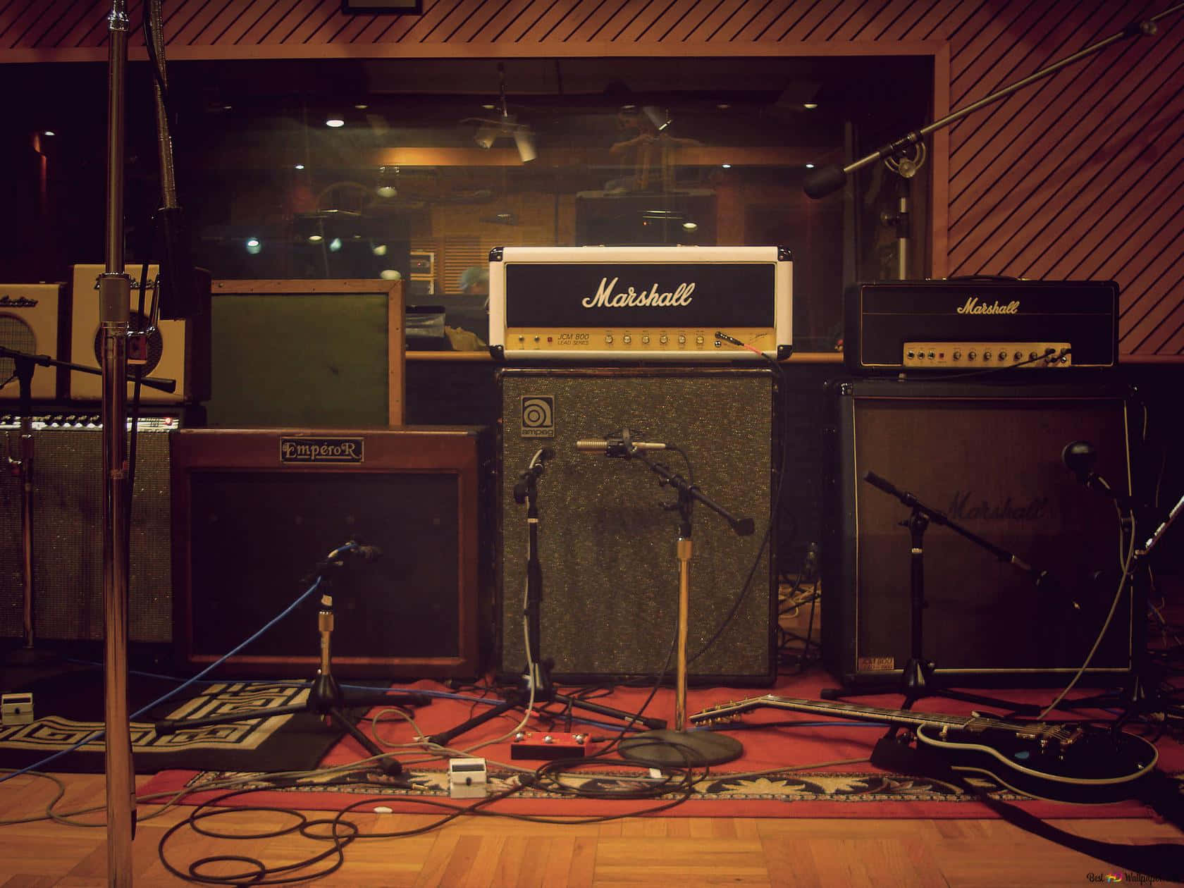 Marshall Amps In A Recording Studio