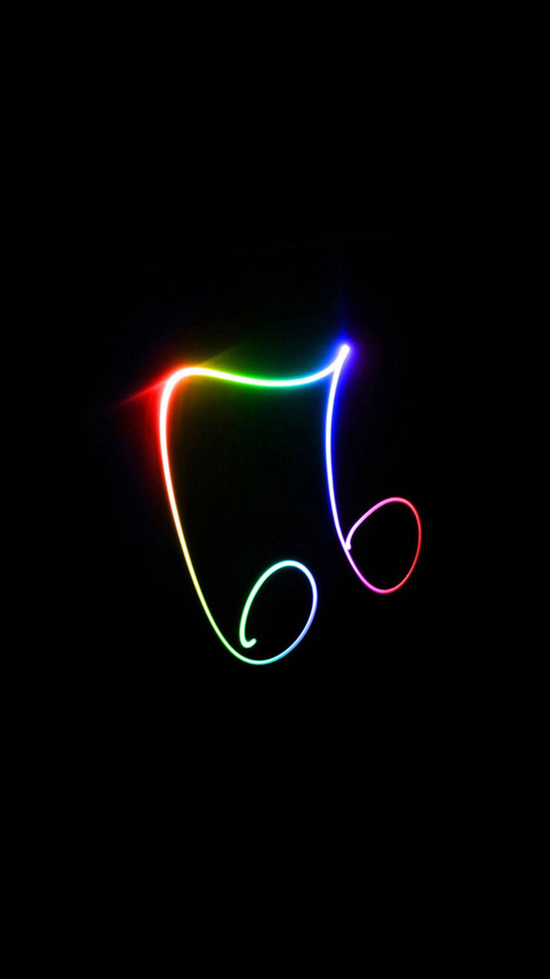 Music Symbols Beam Note in Neon Colors Wallpaper