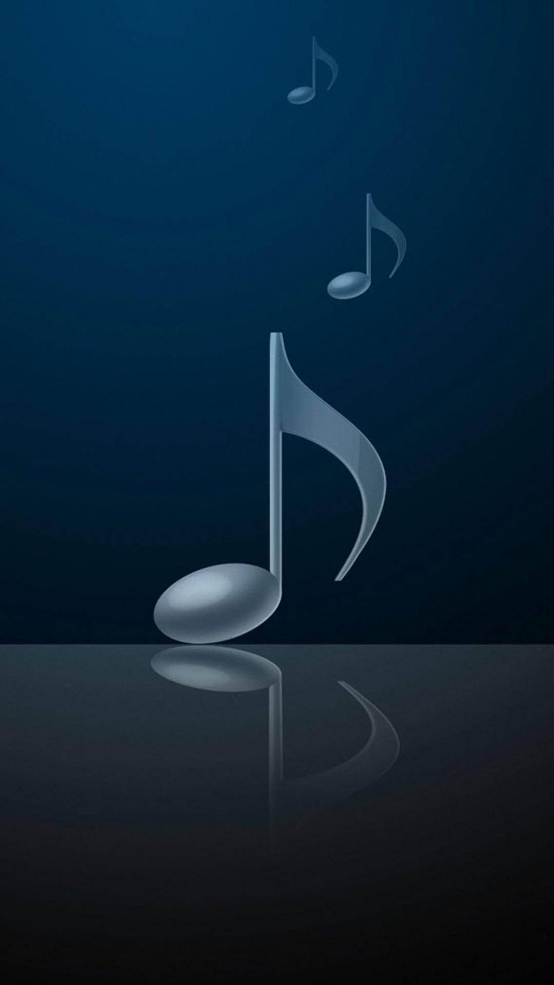Download Music Symbols Quaver In Blue For Phone Wallpaper 