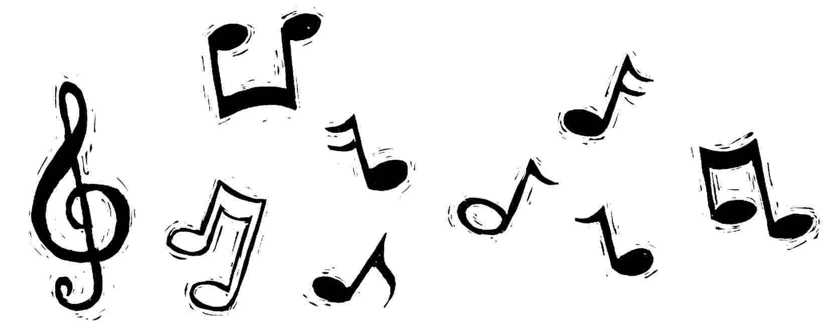 Einfachezeichnung Von Musiksymbolen Wallpaper