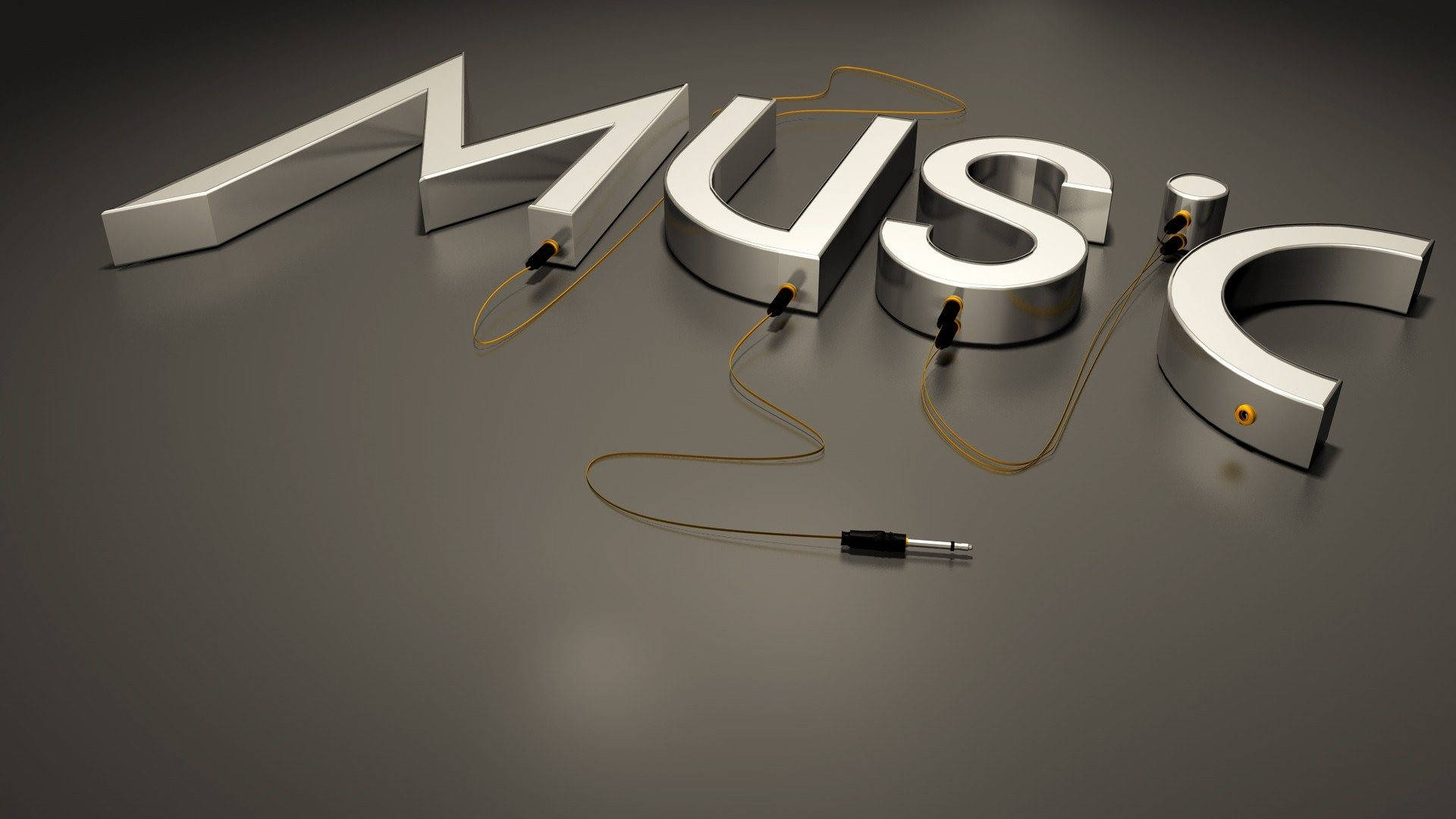 Music Text Wire Jack Designed