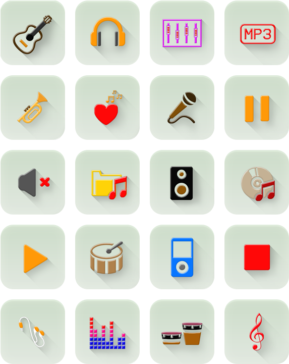 Music_ App_ Icons_ Collection PNG