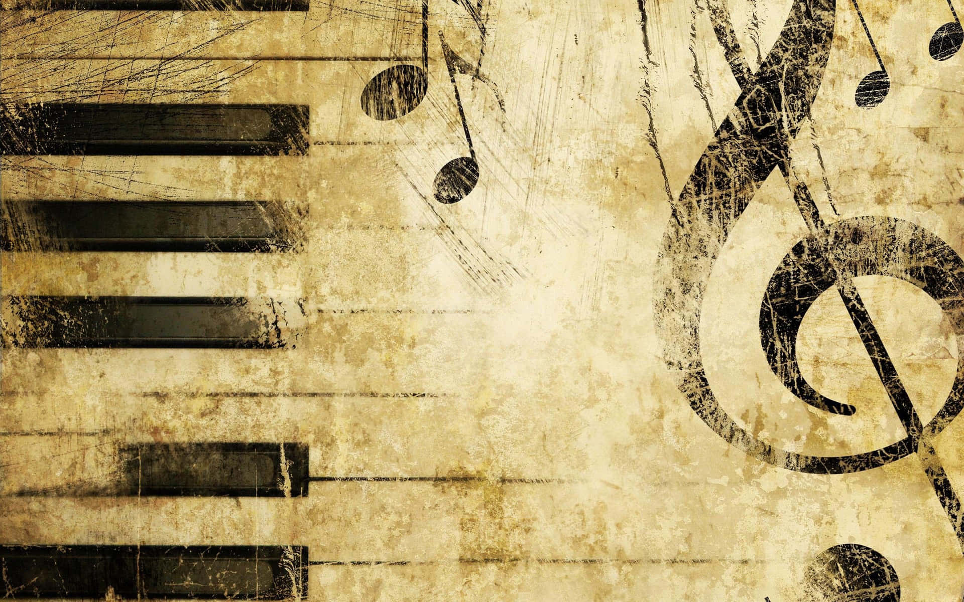 Symphony of Music on Piano Keys