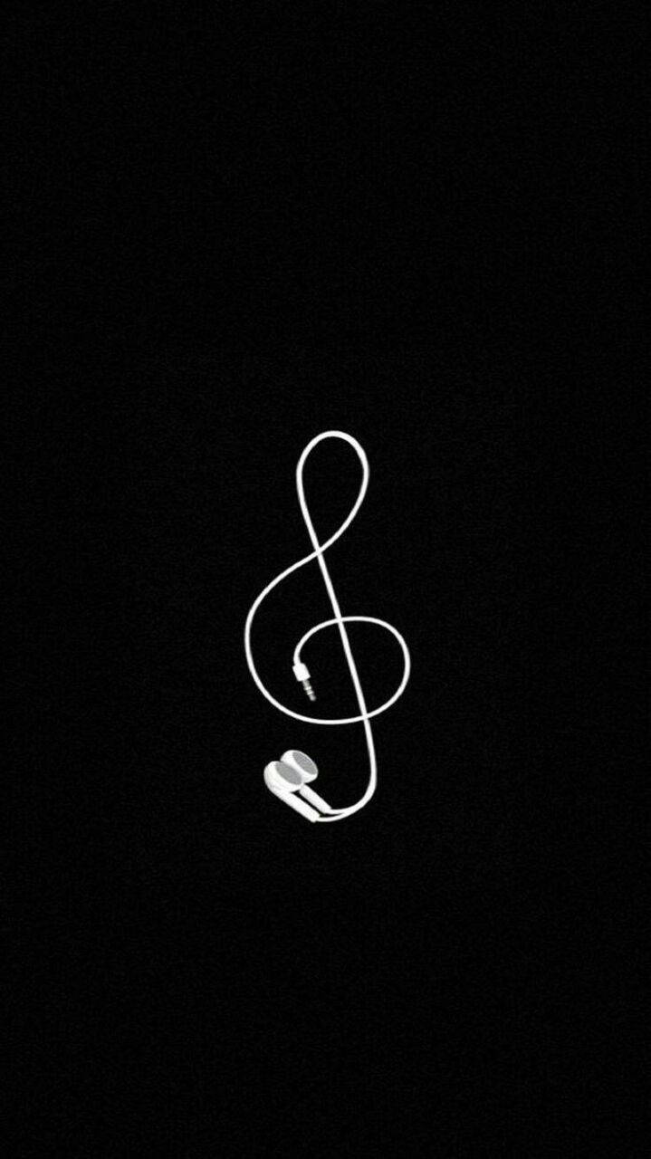 Musical Clef Earphones Art SVG