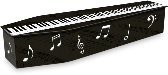 Musical Coffin Design PNG