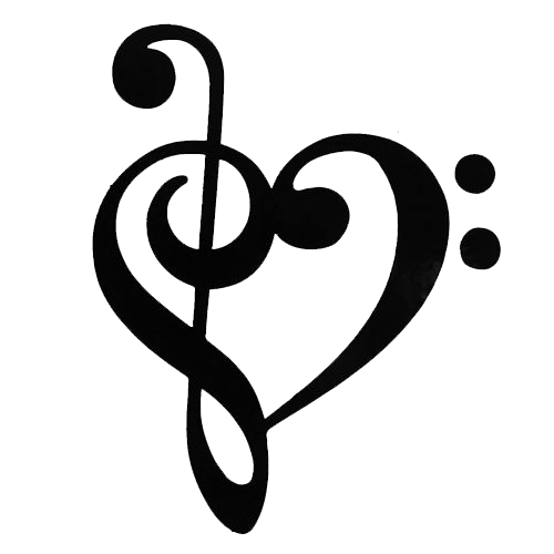 Musical Heart Abstract PNG