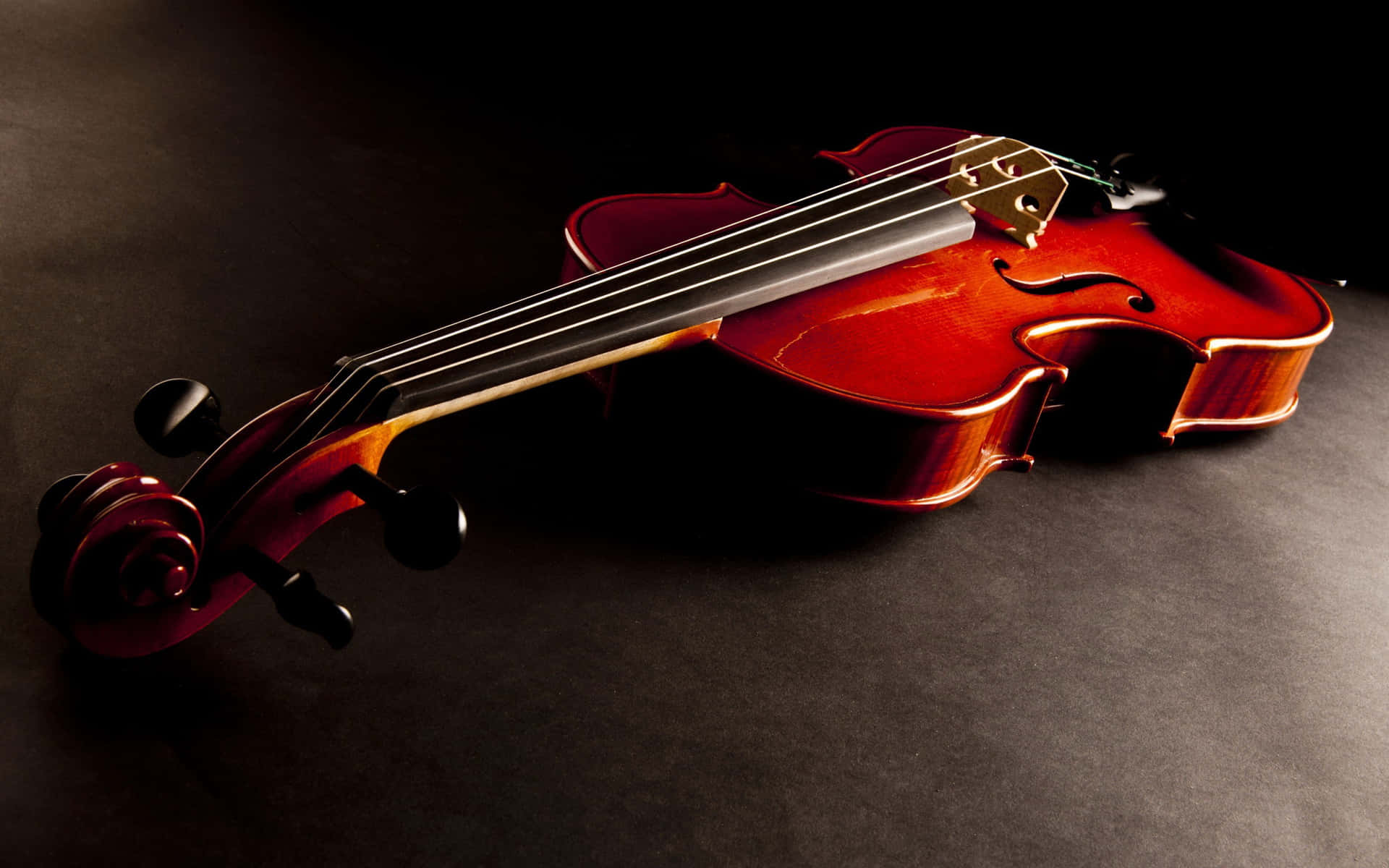 Musical Instrument Classical Violin On Dark Background Wallpaper