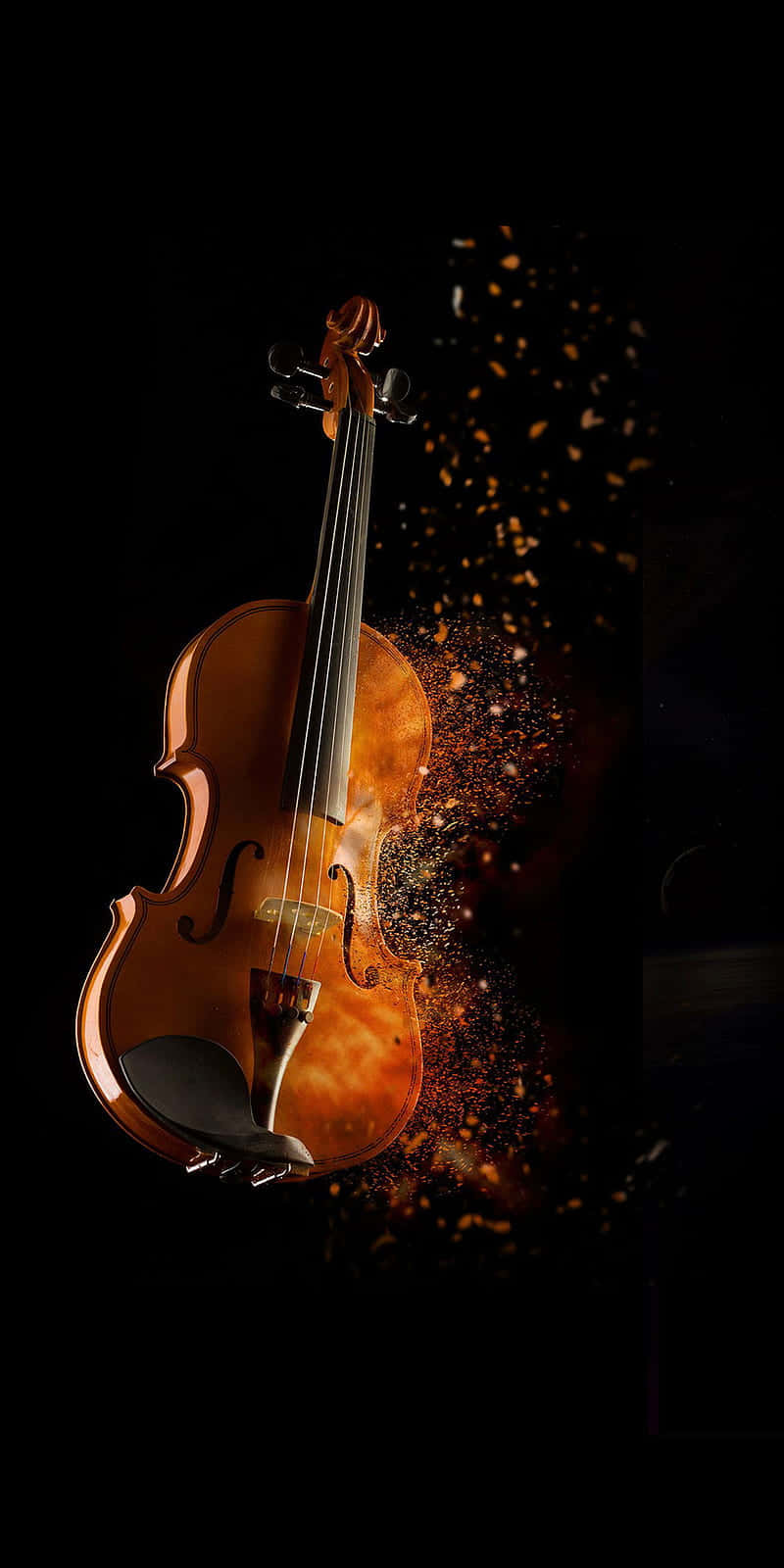 Musikalischesinstrument Violine Mit Streuungseffekt Wallpaper