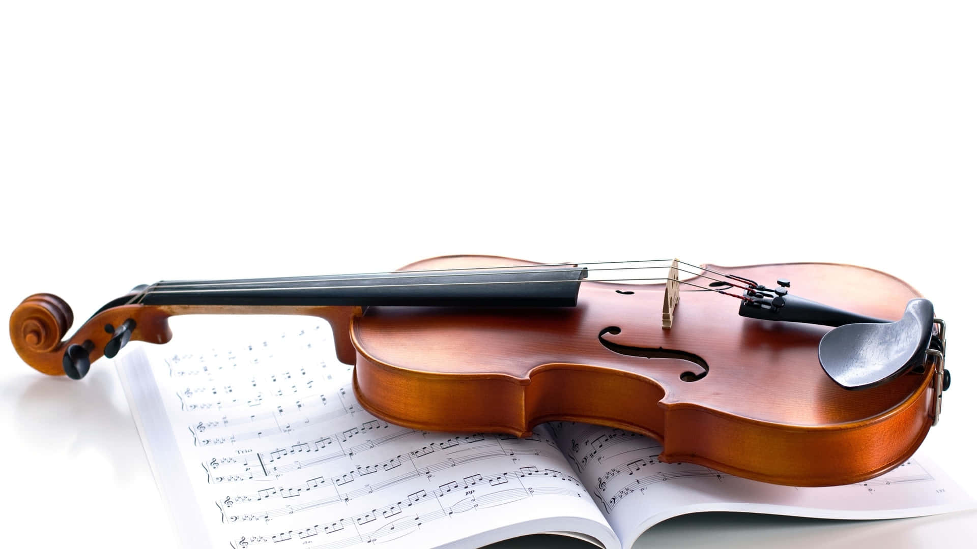 Musical Instrument Violin On Music Book Picture