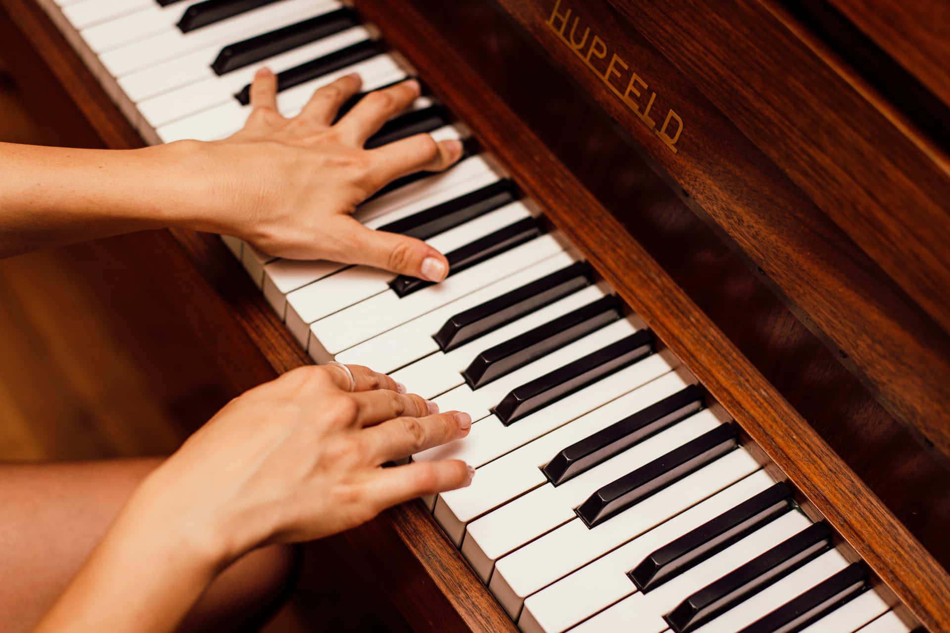 Woman Playing Musical Instrument Piano Picture