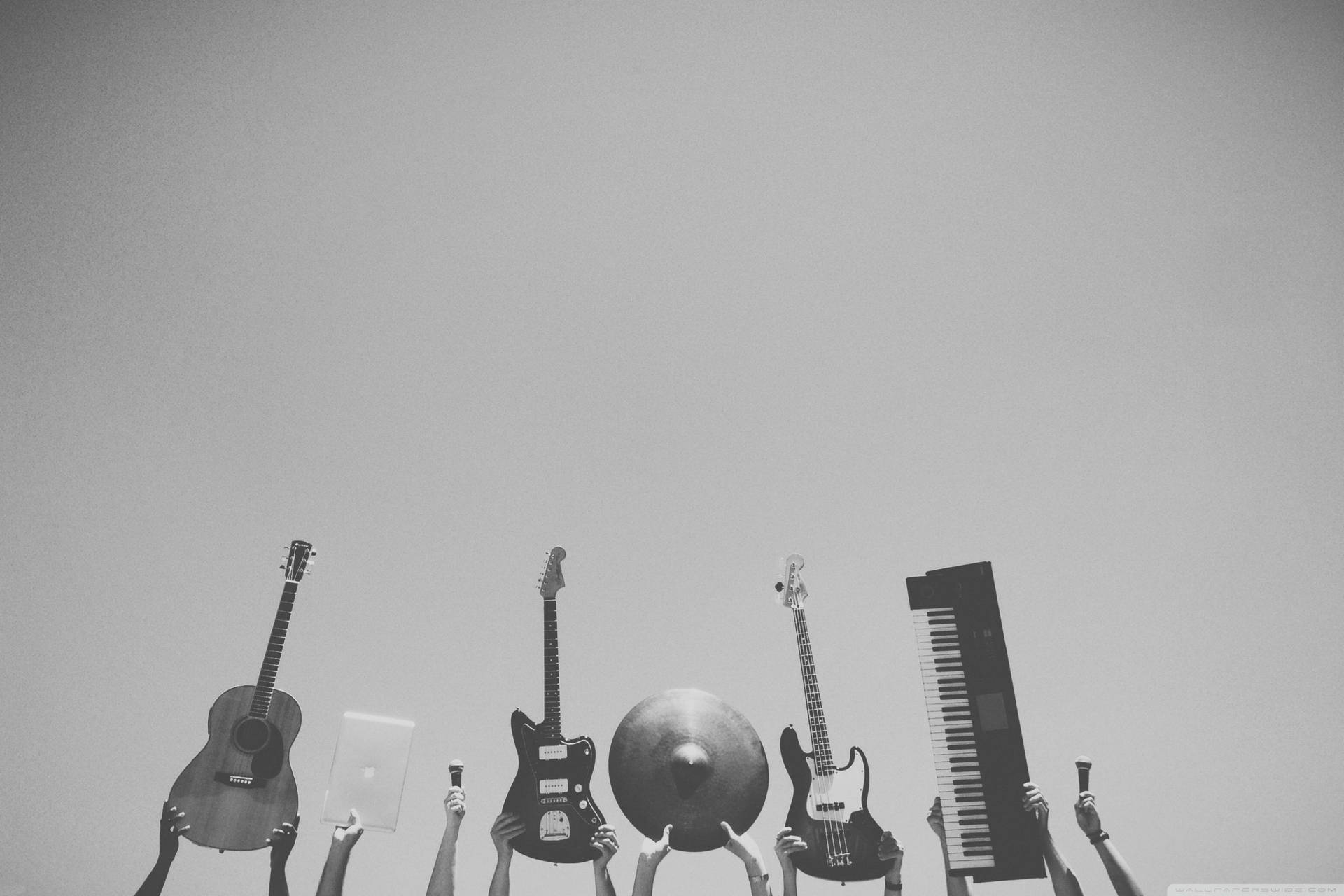 Musical Instruments Silhouette Skyline SVG
