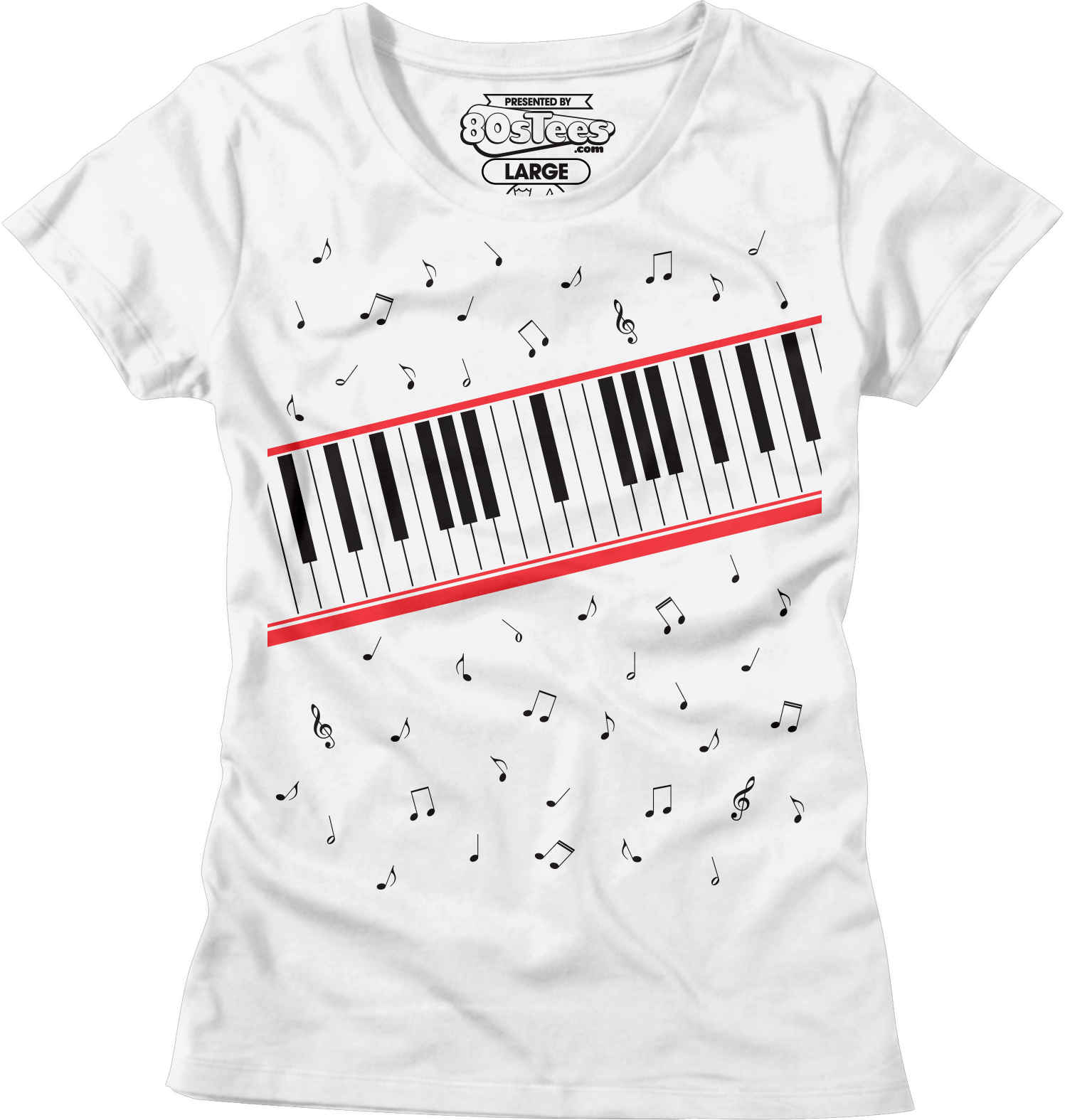 Musical Keyboard T Shirt Design PNG