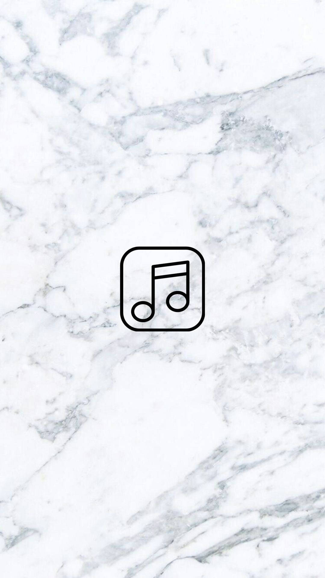 Musical Note Clipart Black White Marble Iphone Wallpaper