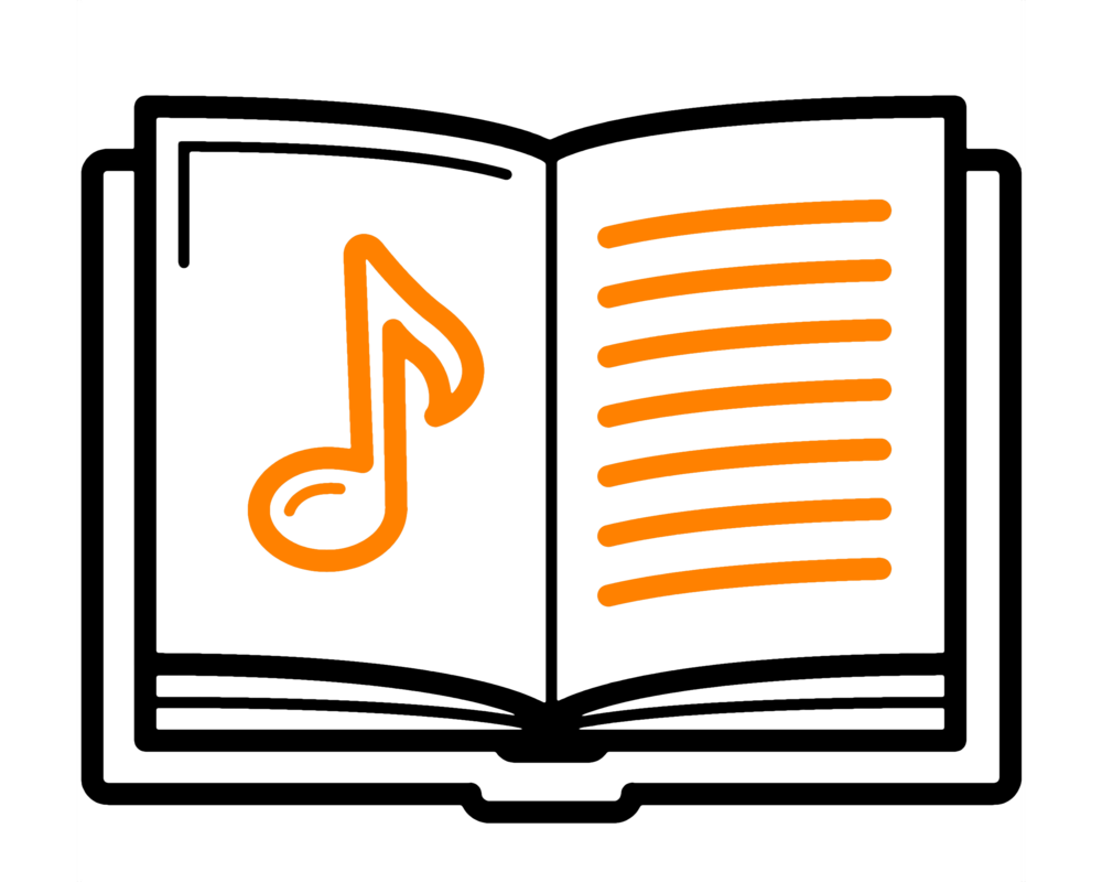 Musical Note Open Book Icon PNG