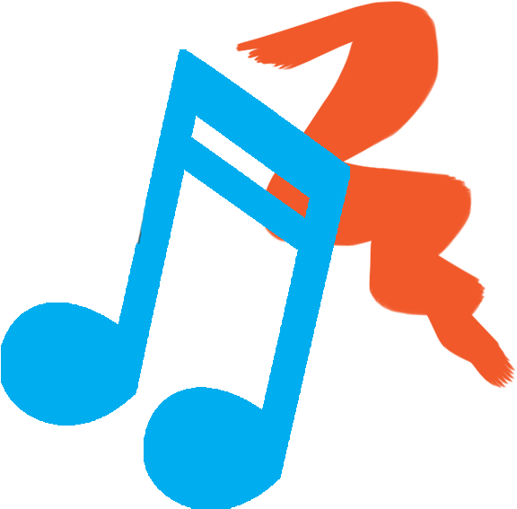 Musical Note With Human Figure PNG