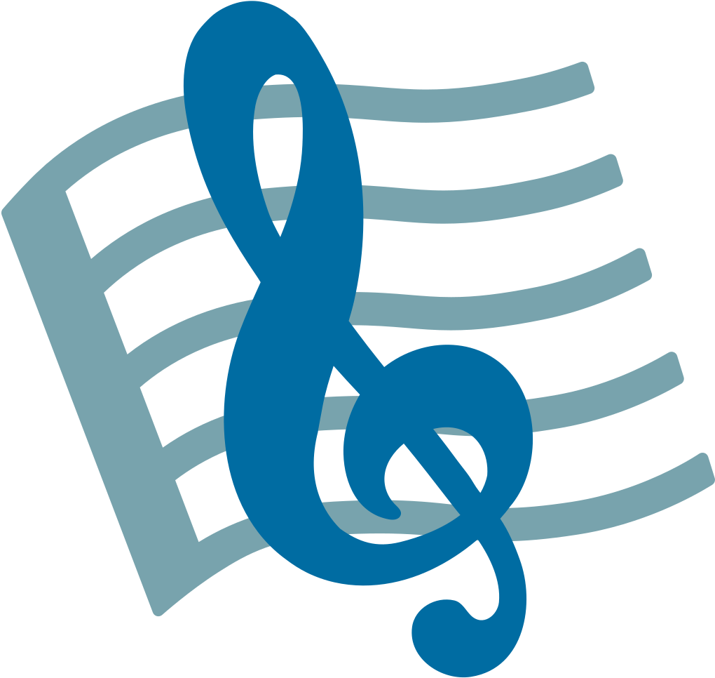 Musical Noteand Staff Graphic PNG