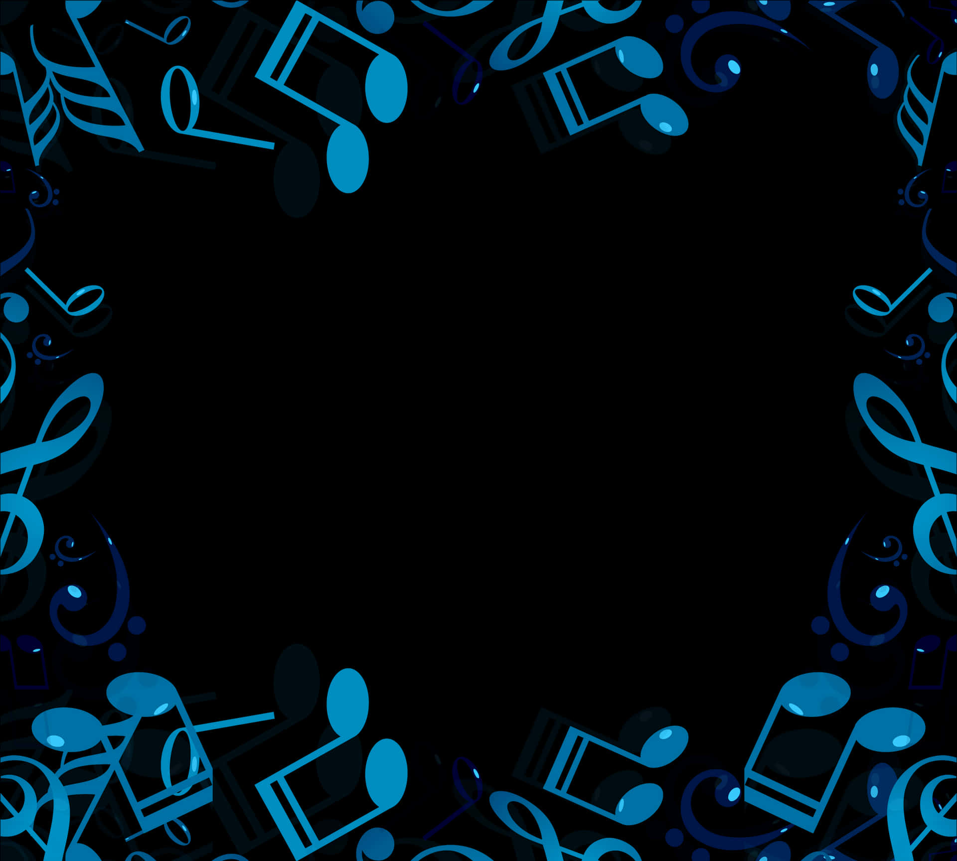 Musical Notes Frame Background PNG