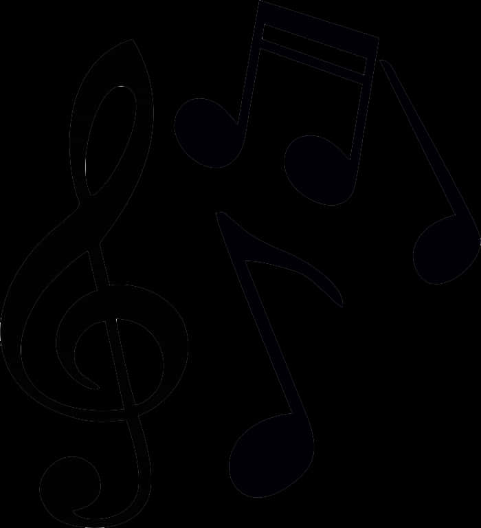 Musical Notes Silhouette PNG