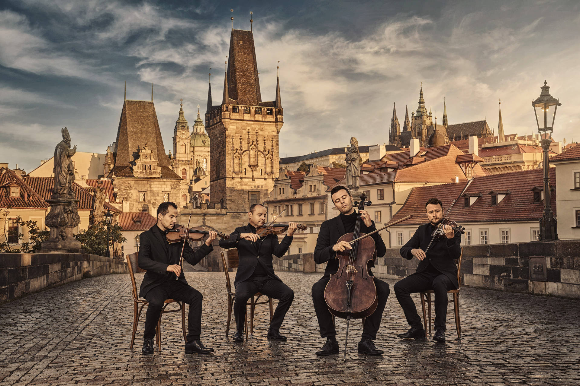 Musicians In Prague Wallpaper