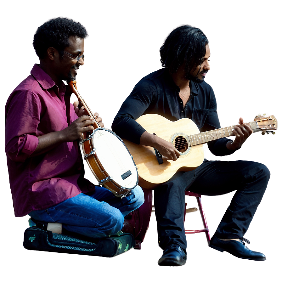 Musicians Sitting With Instruments Png 05252024 PNG