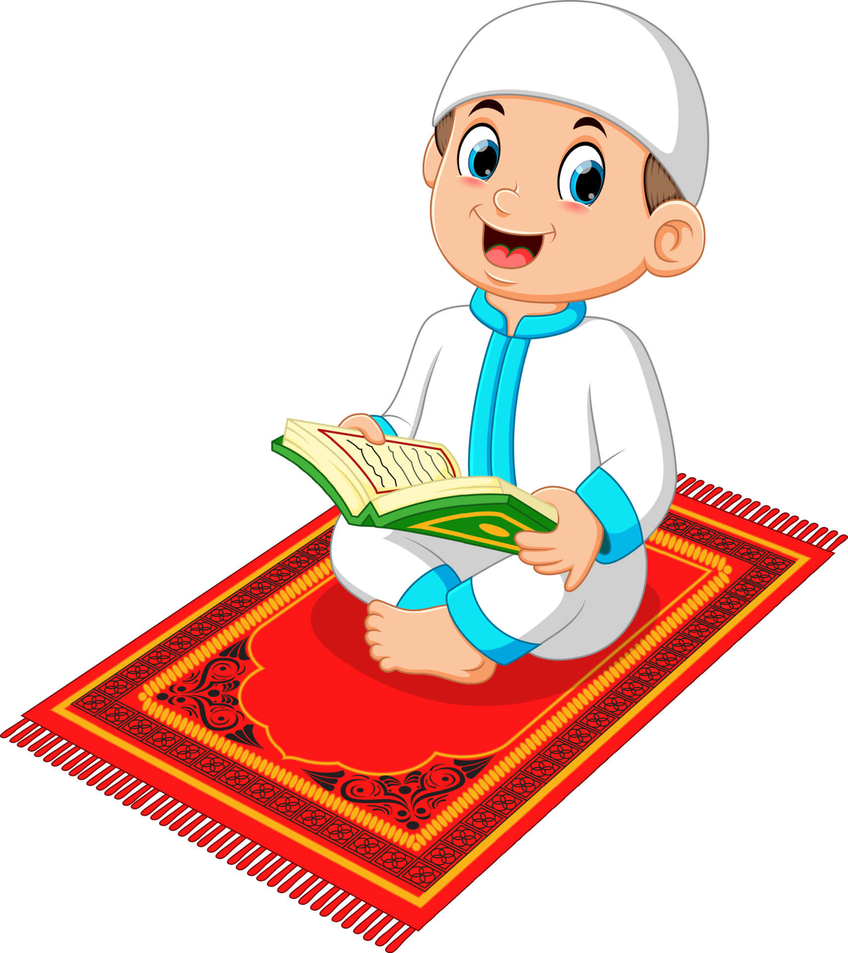 Muslim Boy Reading Quran Wallpaper