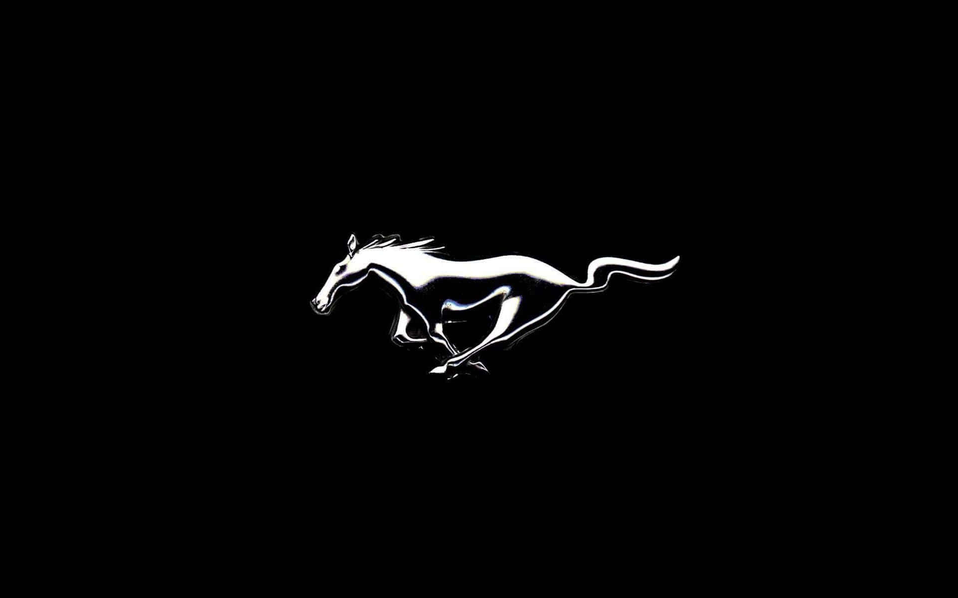 Immaginein Bianco E Nero Del Logo Del Mustang Horse Ford