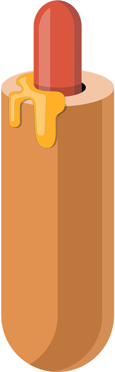 Mustard Spillon Hotdog Cartoon PNG