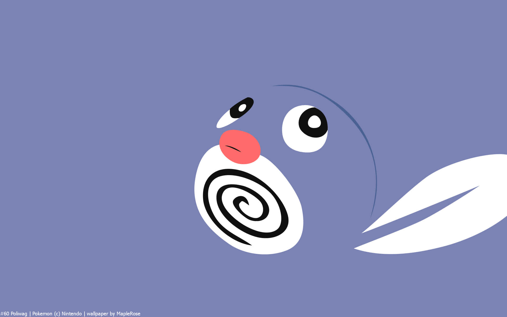 Muted Blue Poliwag Wallpaper