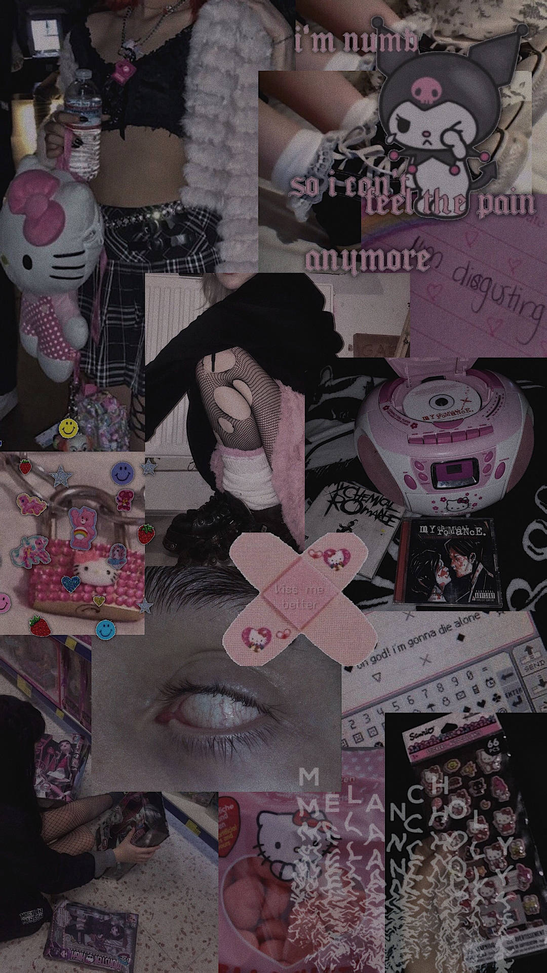 Muted Pink And Black E-girl Aesthetic