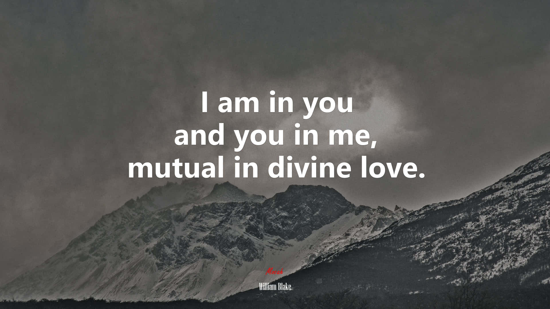 Mutual In Divine Love Quote Wallpaper