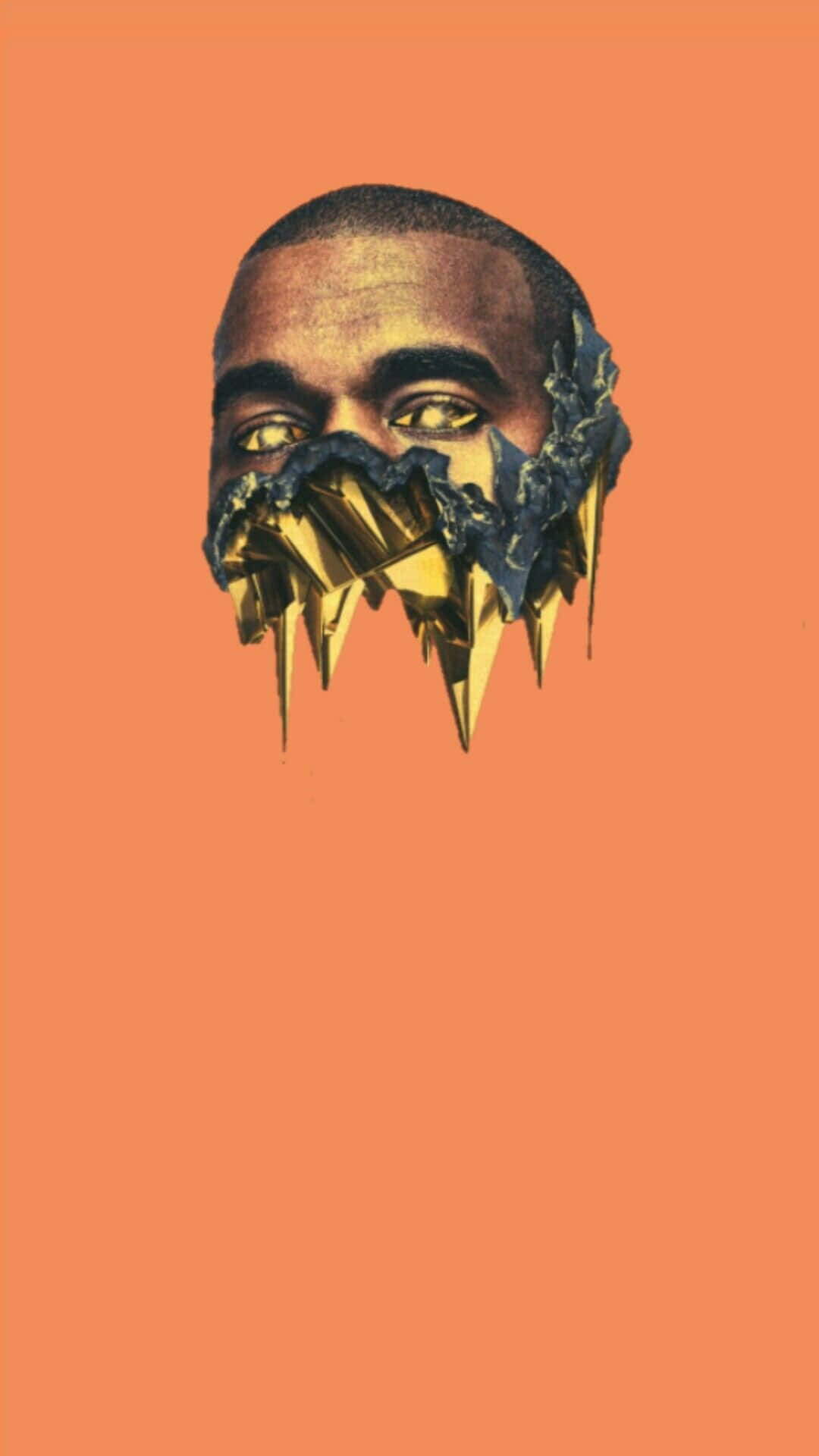 Kanyewest Droppande Ansikte På Min Mobilskärm, Från Albumet My Beautiful Dark Twisted Fantasy. Wallpaper