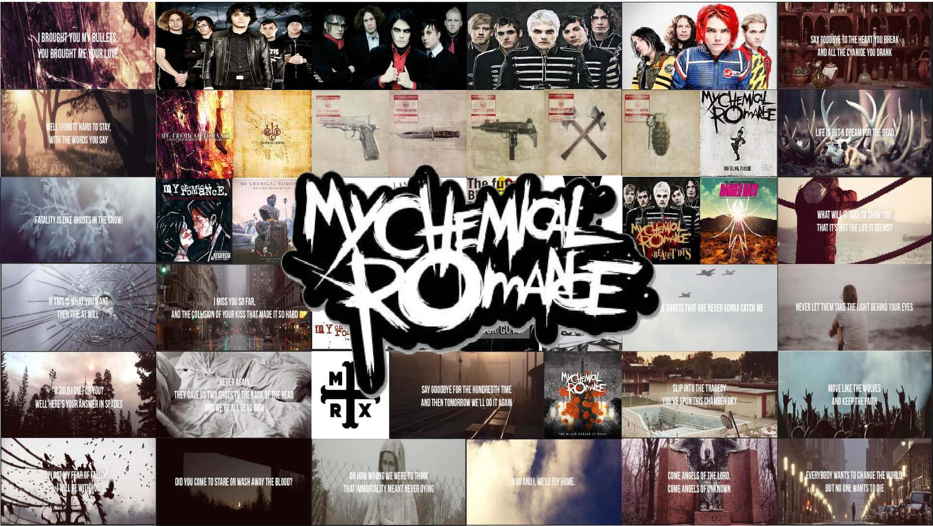 My Chemical Romance Album Collage Wallpaper
