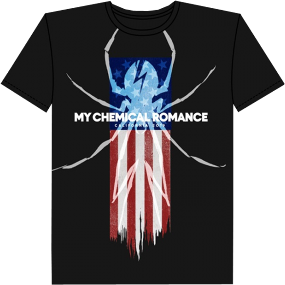 My Chemical Romance American Flag T Shirt PNG