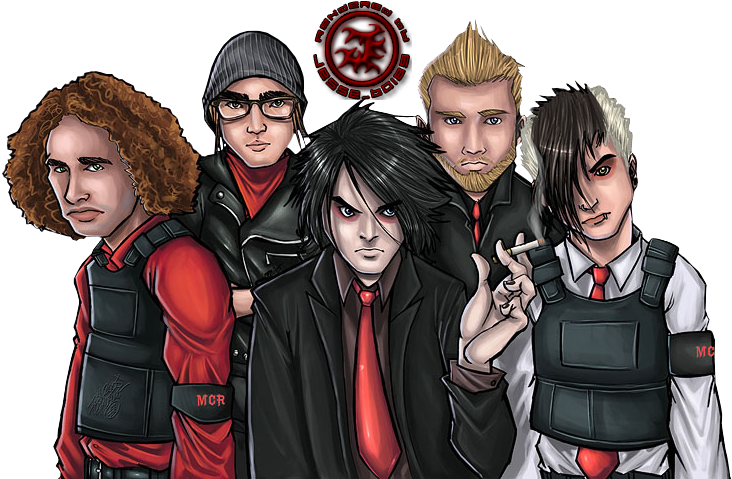 My Chemical Romance Animated Band Members PNG