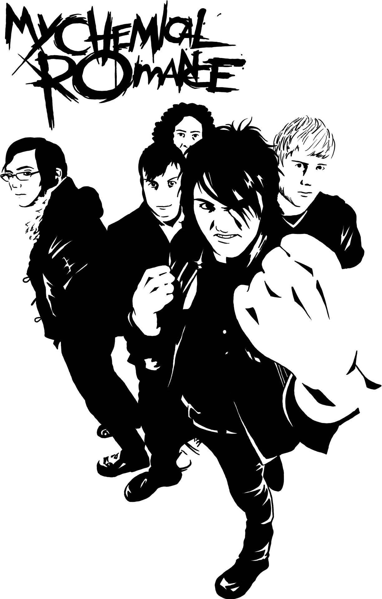 My Chemical Romance Band Illustration PNG