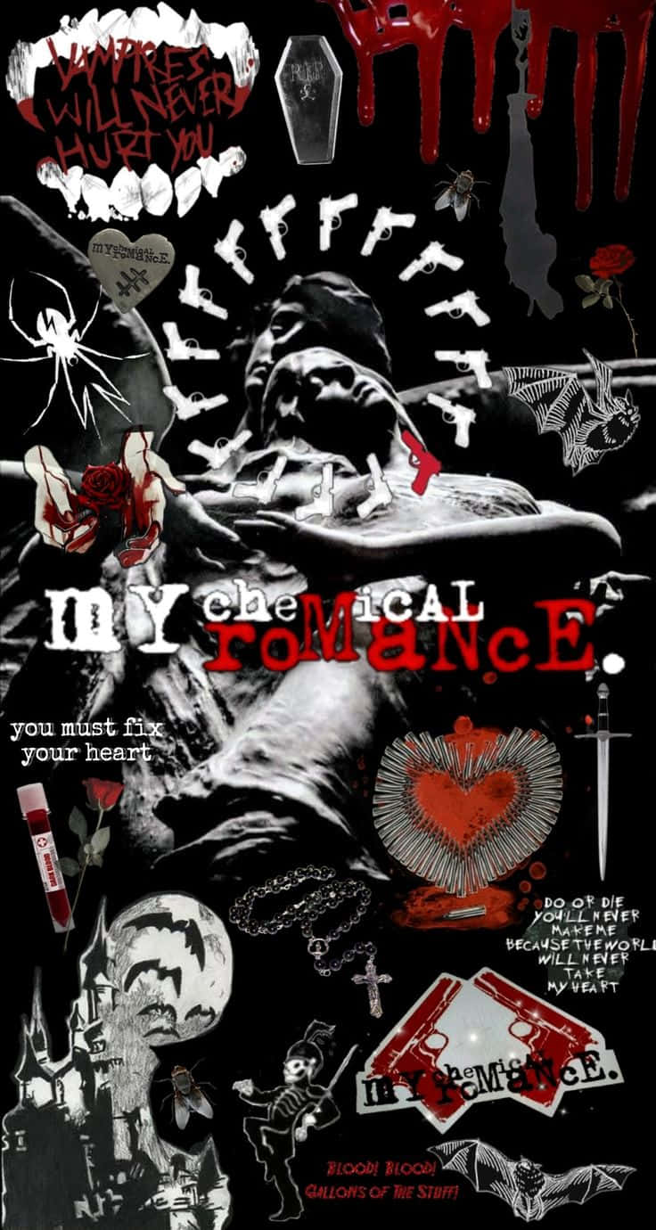 My Chemical Romance Vampire Collage Wallpaper