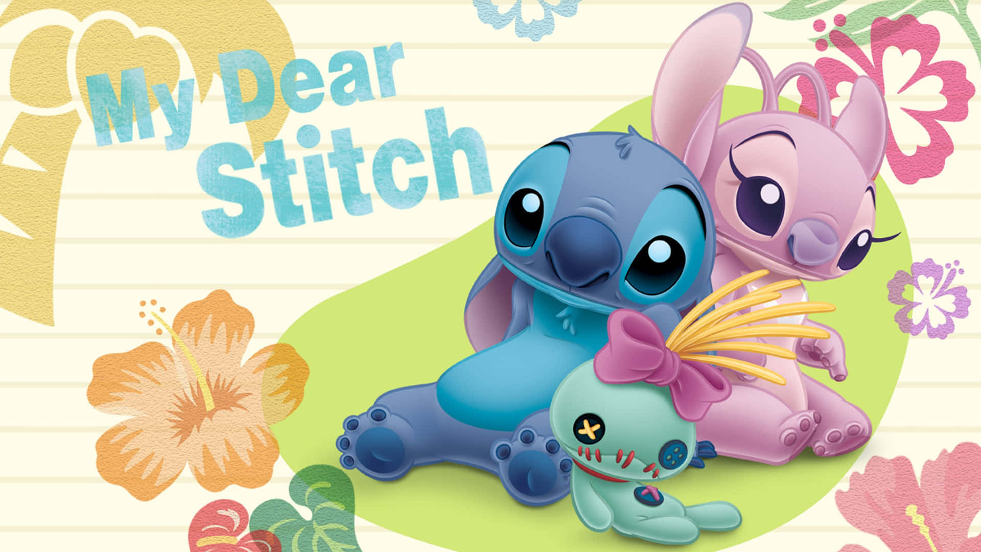 My Dear Stitchand Angel Wallpaper