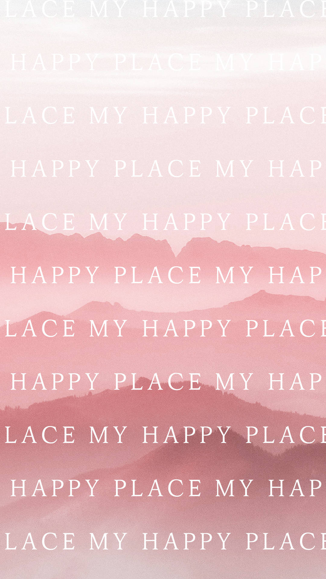 My Happy Place Pastel Minimalist Wallpaper