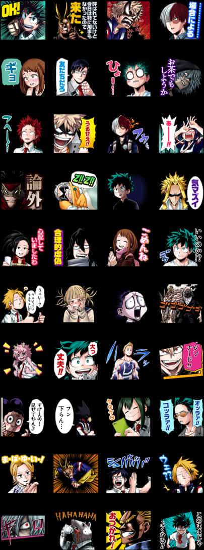 My Hero Academia Character Expressions PNG