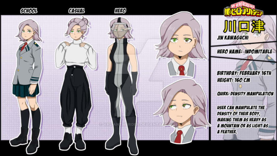 My Hero Academia Character Jin Kanaguchi Designs PNG