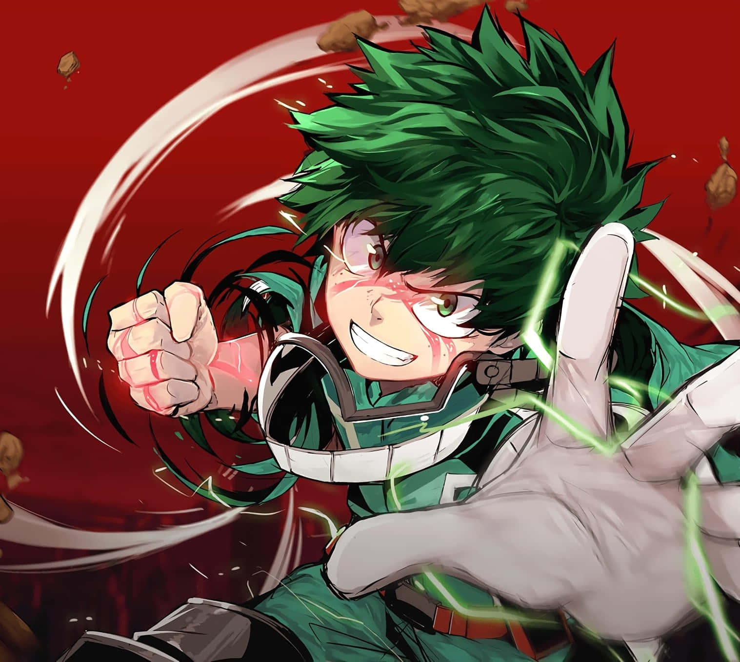 "My Hero Academia's Deku – Ready to Make a Difference" Wallpaper