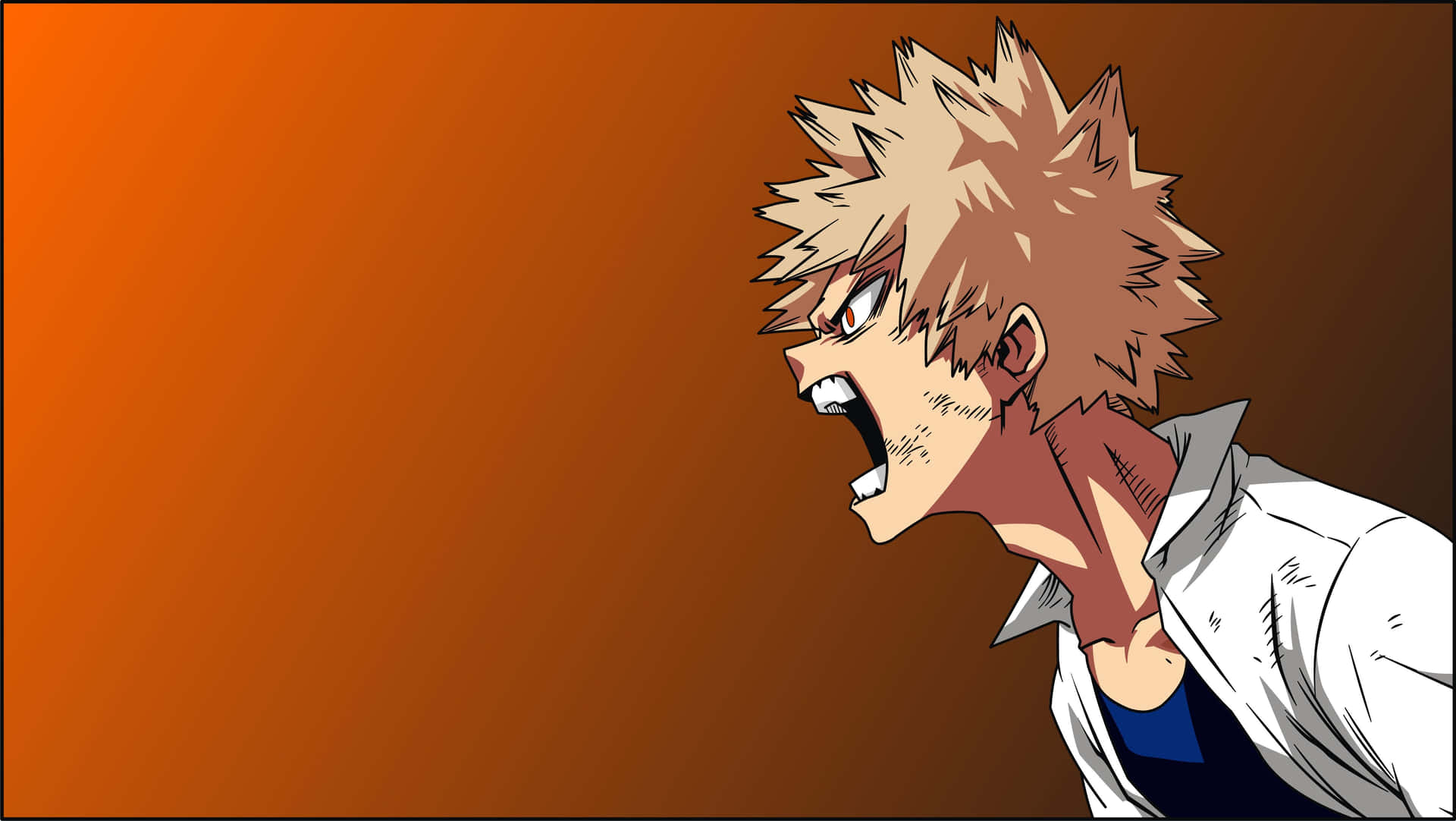 My Hero Academia Katsuki Bakugo Boze Uitdrukking Achtergrond