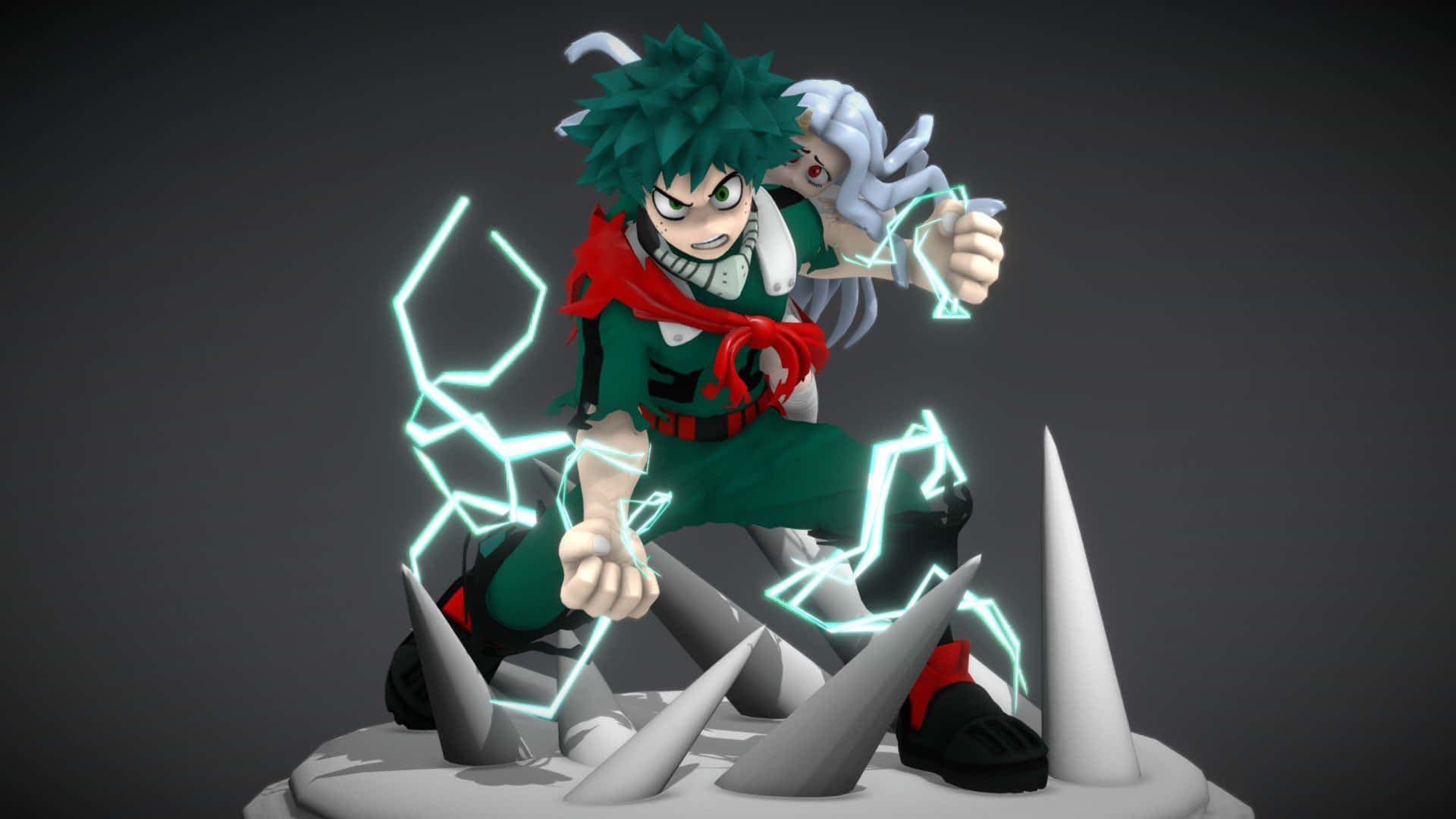 "Show your love of My Hero Academia with a laptop featuring Deku and Bakugo!" Wallpaper