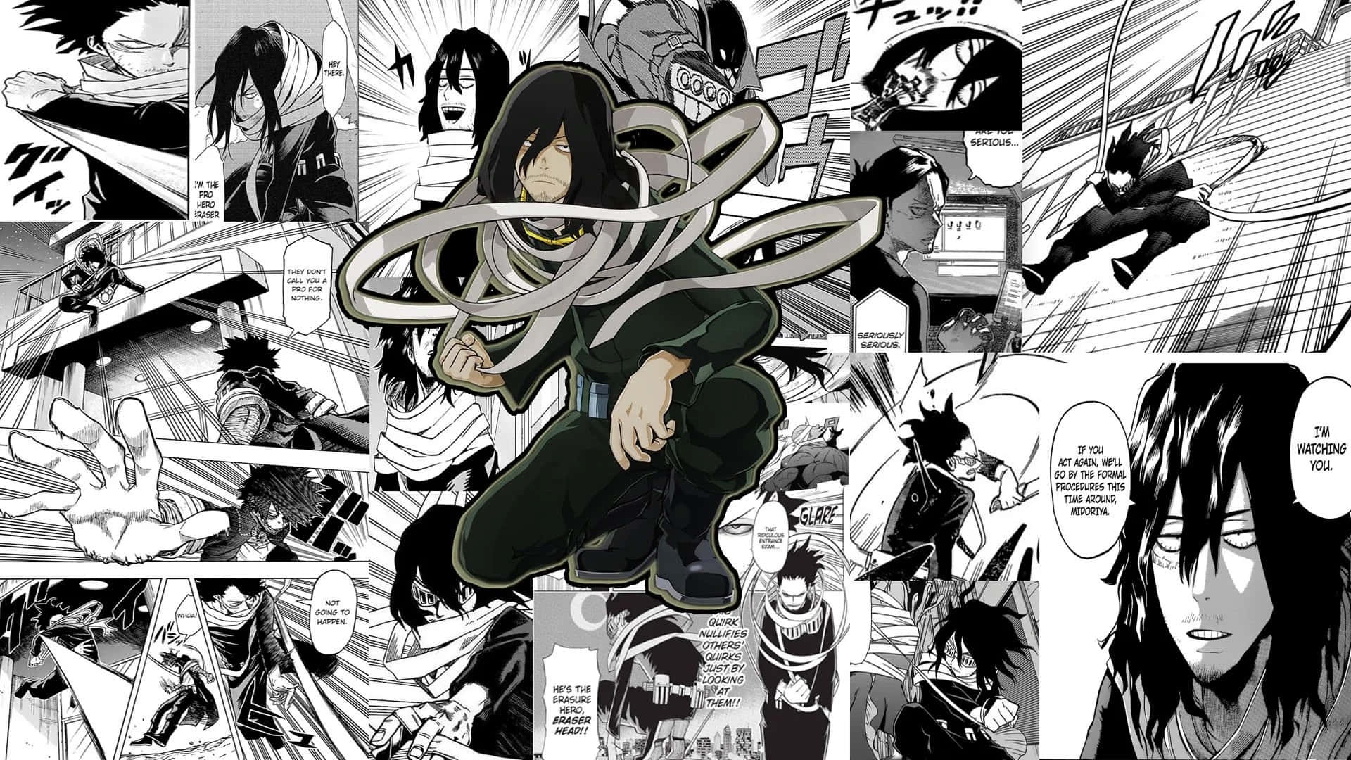 My Hero Academia Manga Action Collage Wallpaper