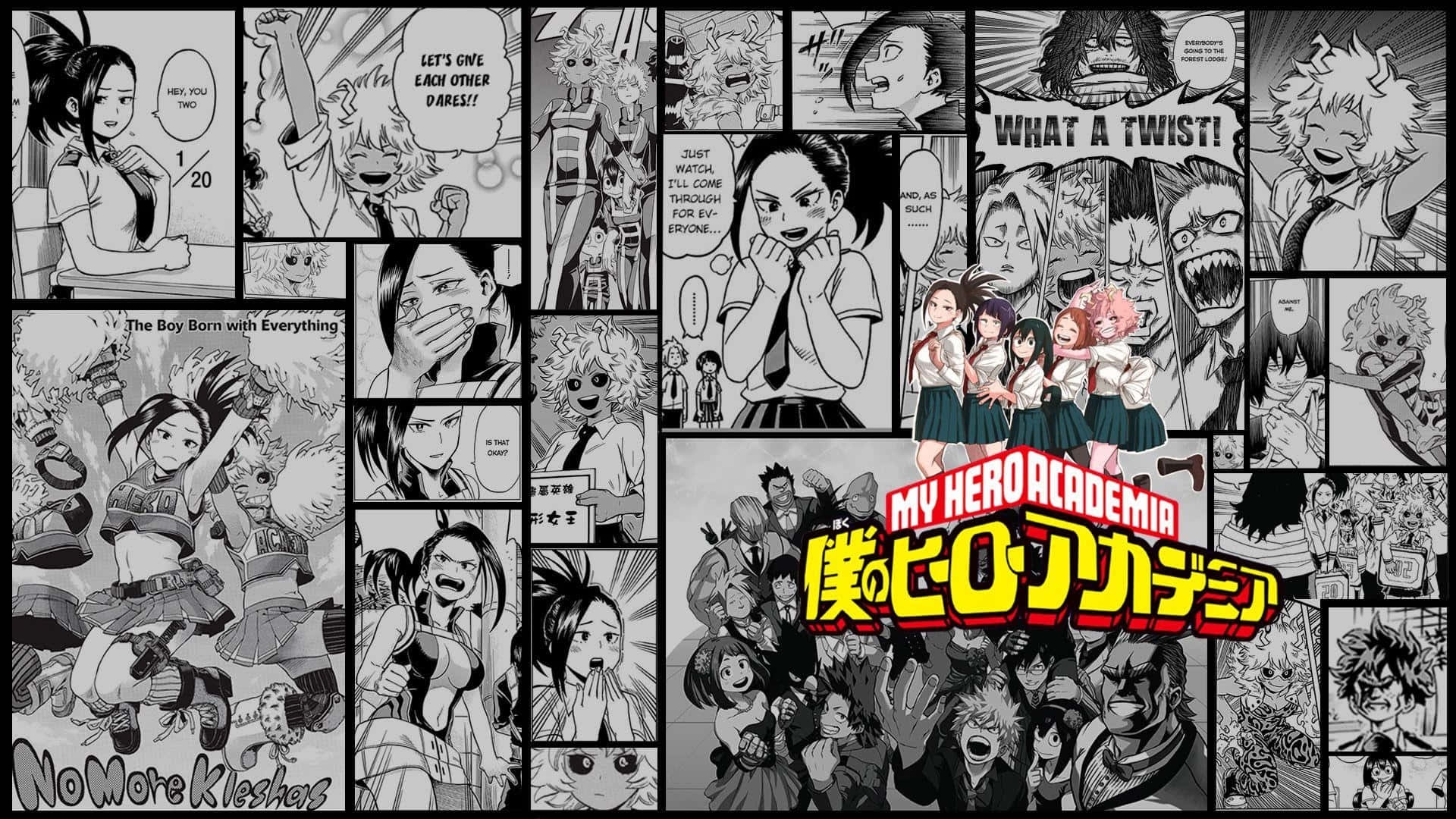My Hero Academia Manga Collage Wallpaper
