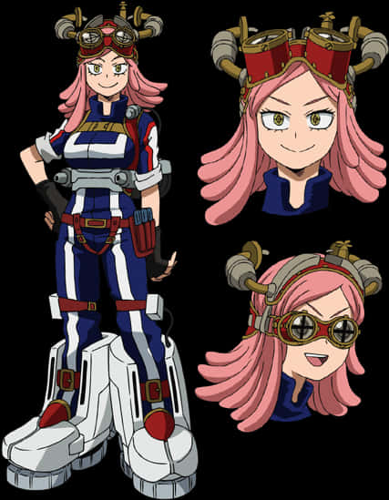 My Hero Academia Mei Hatsume Character Design PNG