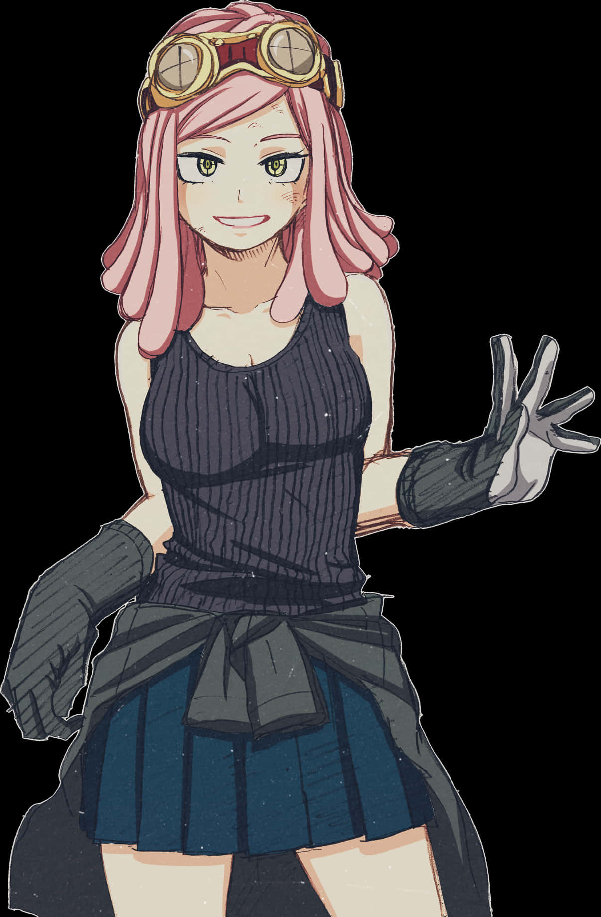 My Hero Academia Pink Haired Character PNG
