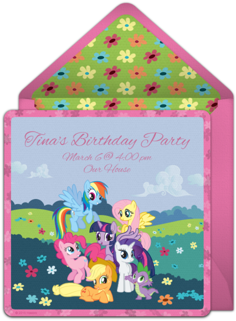 My Little Pony Birthday Invitation PNG